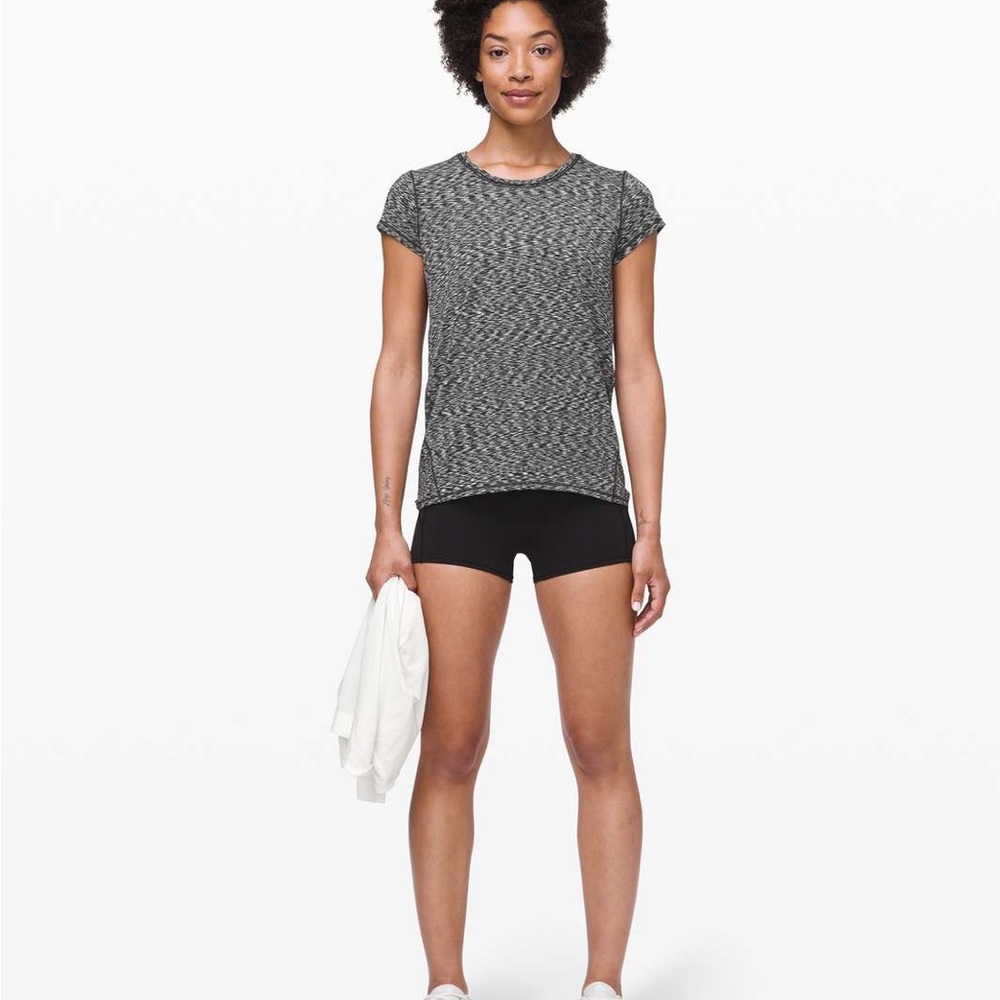 Lululemon Athletica Gray Spaced Out Space Dye Another Mile Short Sleeve Tee - Picture 4 of 10